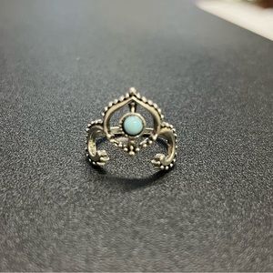 Silver ring with turquoise stone size 7